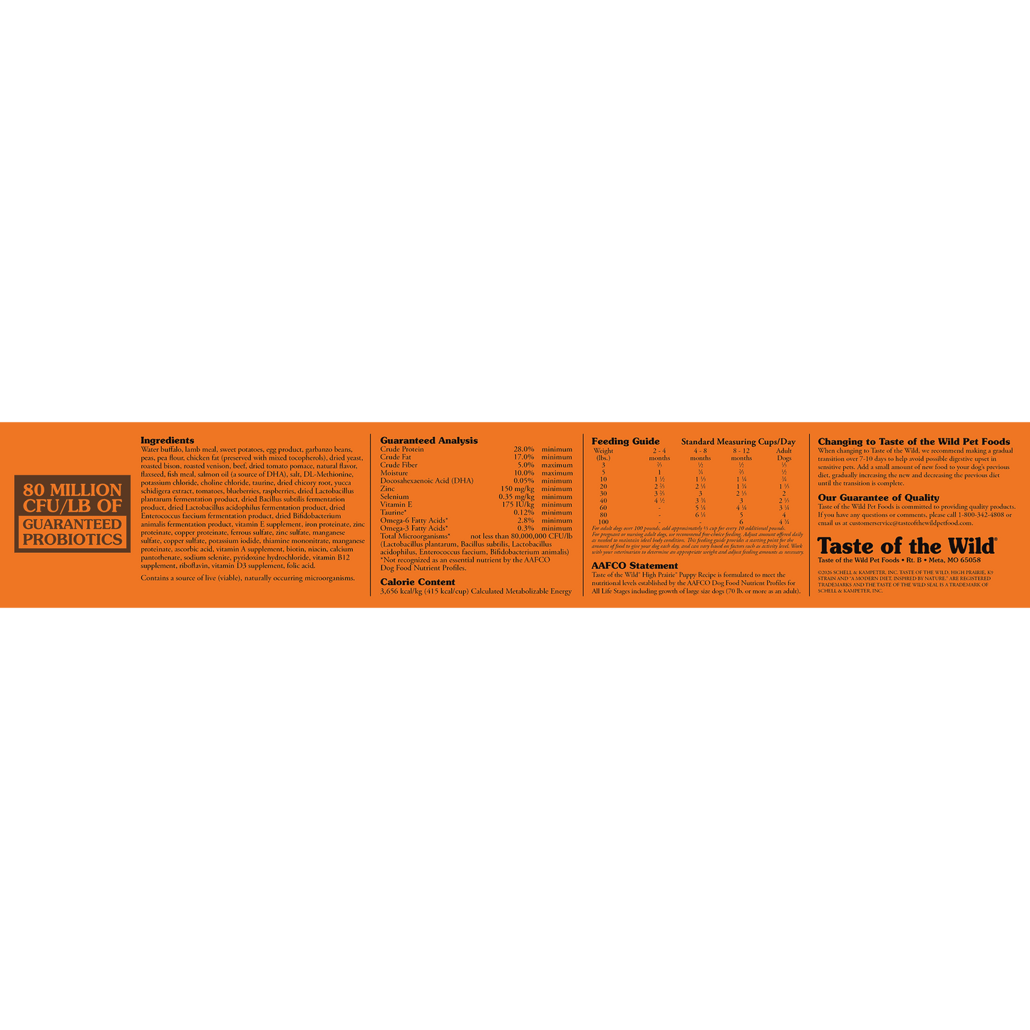 High Praire Puppy Recipe with Roasted Bison & Roasted Venison 28LB