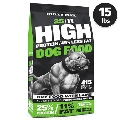 BULLY MAX 25/11 DRY FOOD WITH LAMB 15LB