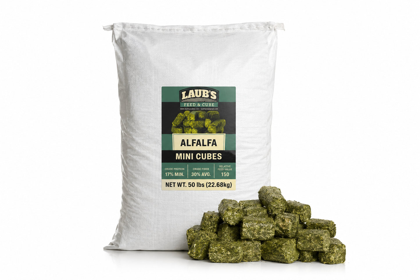 Laub's Premium Alfalfa Hay Cubes – 50 lb