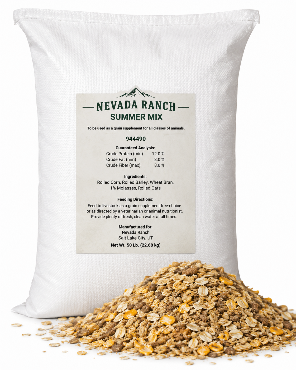 Nevada Ranch Summer Mix – Premium Livestock Grain Mix | 50 lb