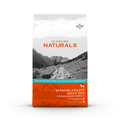 DIAMOND NATURALS EXTREME ATHLETE ADULT DOG FOOD CHICKEN & RICE FORMULA 40LB