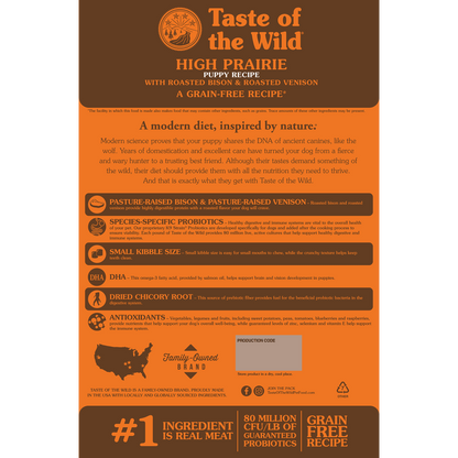 High Praire Puppy Recipe with Roasted Bison & Roasted Venison 28LB